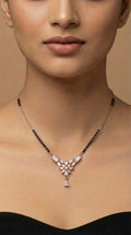 Elegant Floral Diamond Mangalsutra