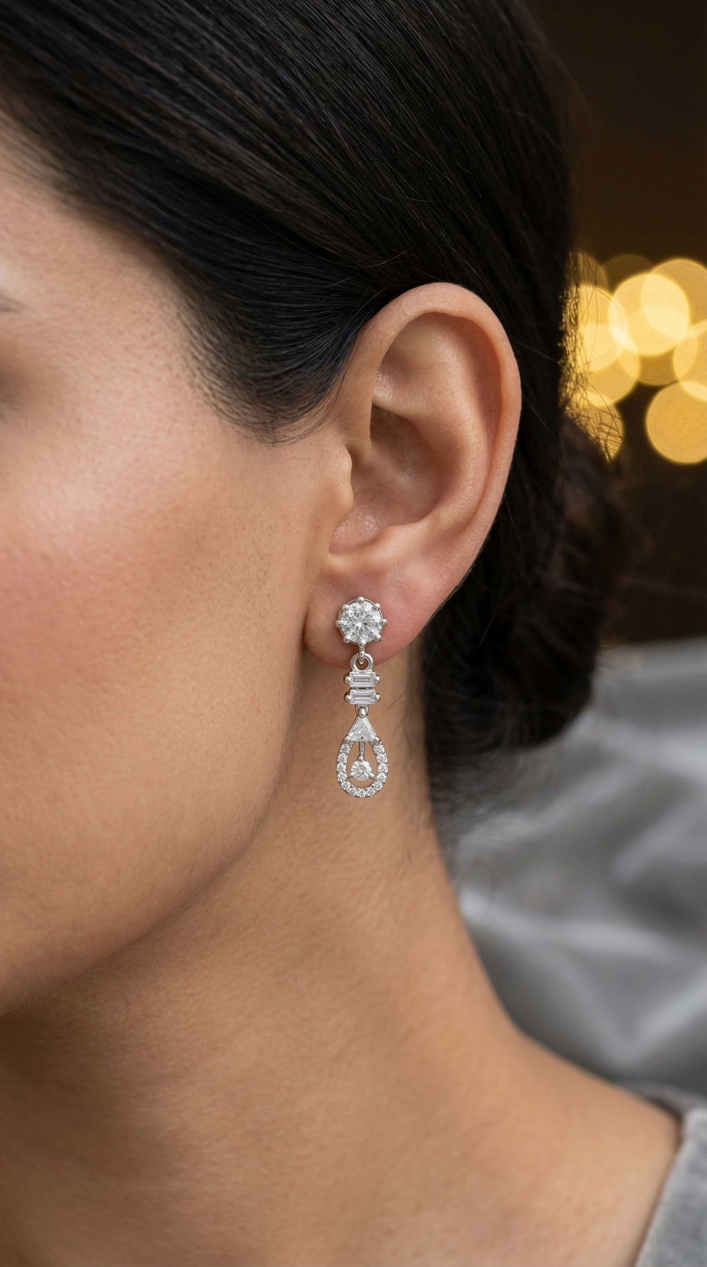 Royal Teardrop Crystal Drop Earrings
