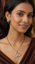 Elegant Heart Floral Mangalsutra Set