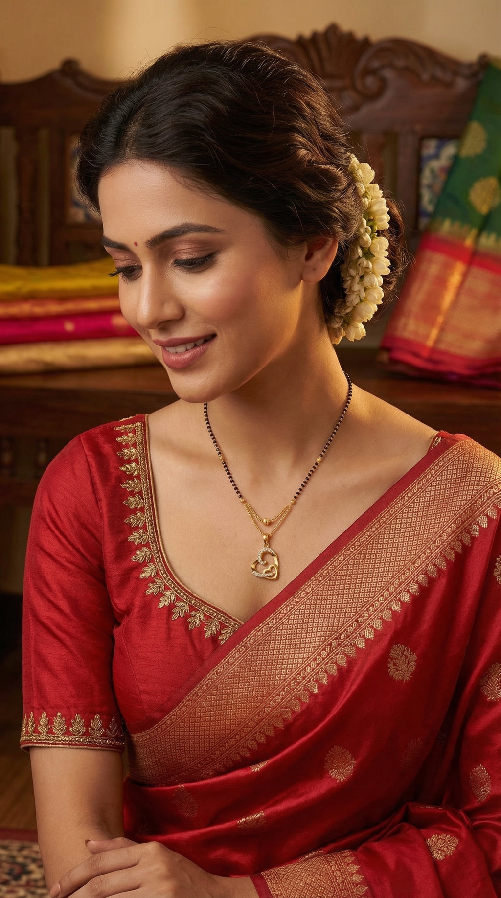 Royal Crown Heart Mangalsutra