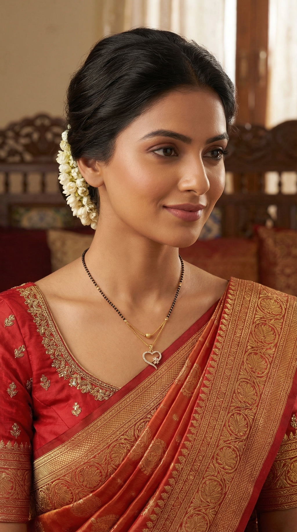 Floral Heart Mangalsutra