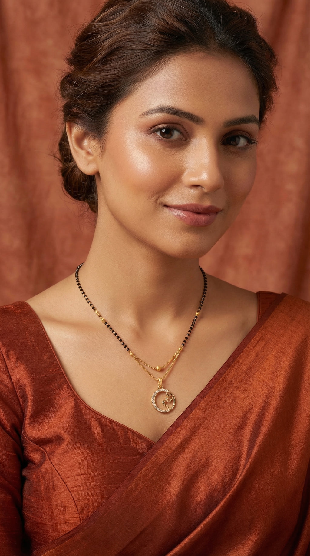 Elegant Mother & Child Mangalsutra Pendant