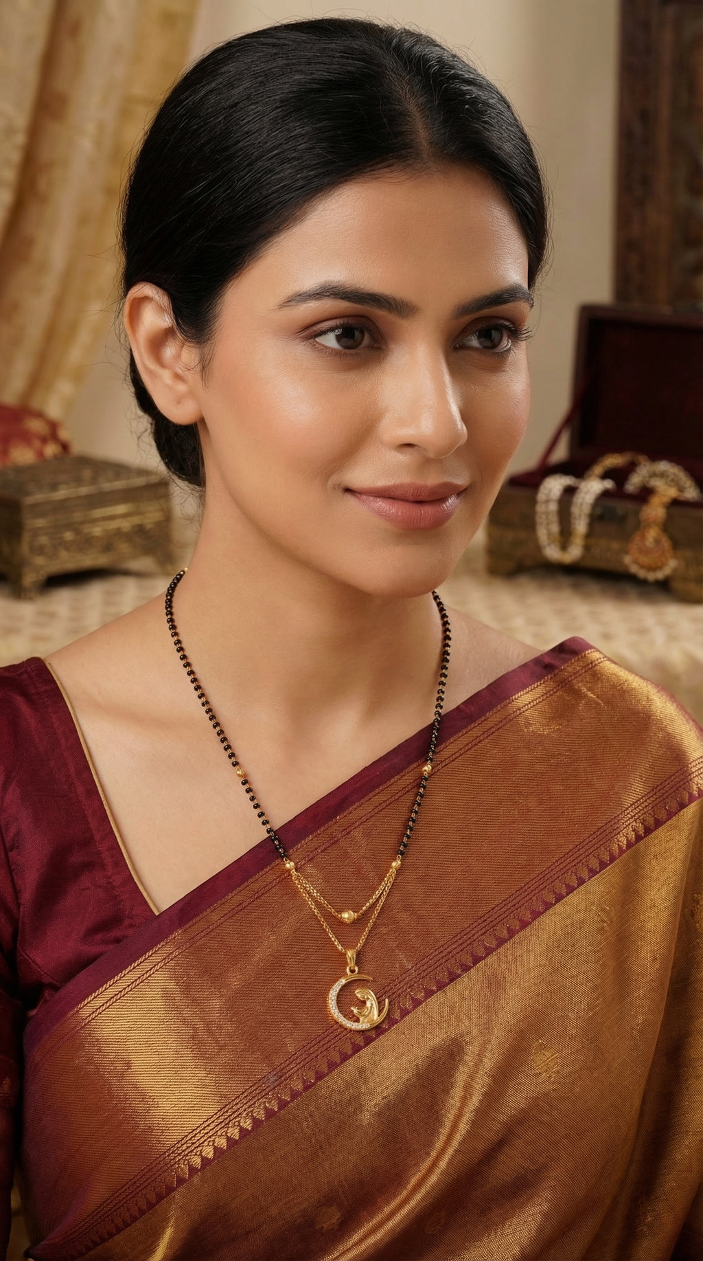 Mother & Child Crescent Mangalsutra