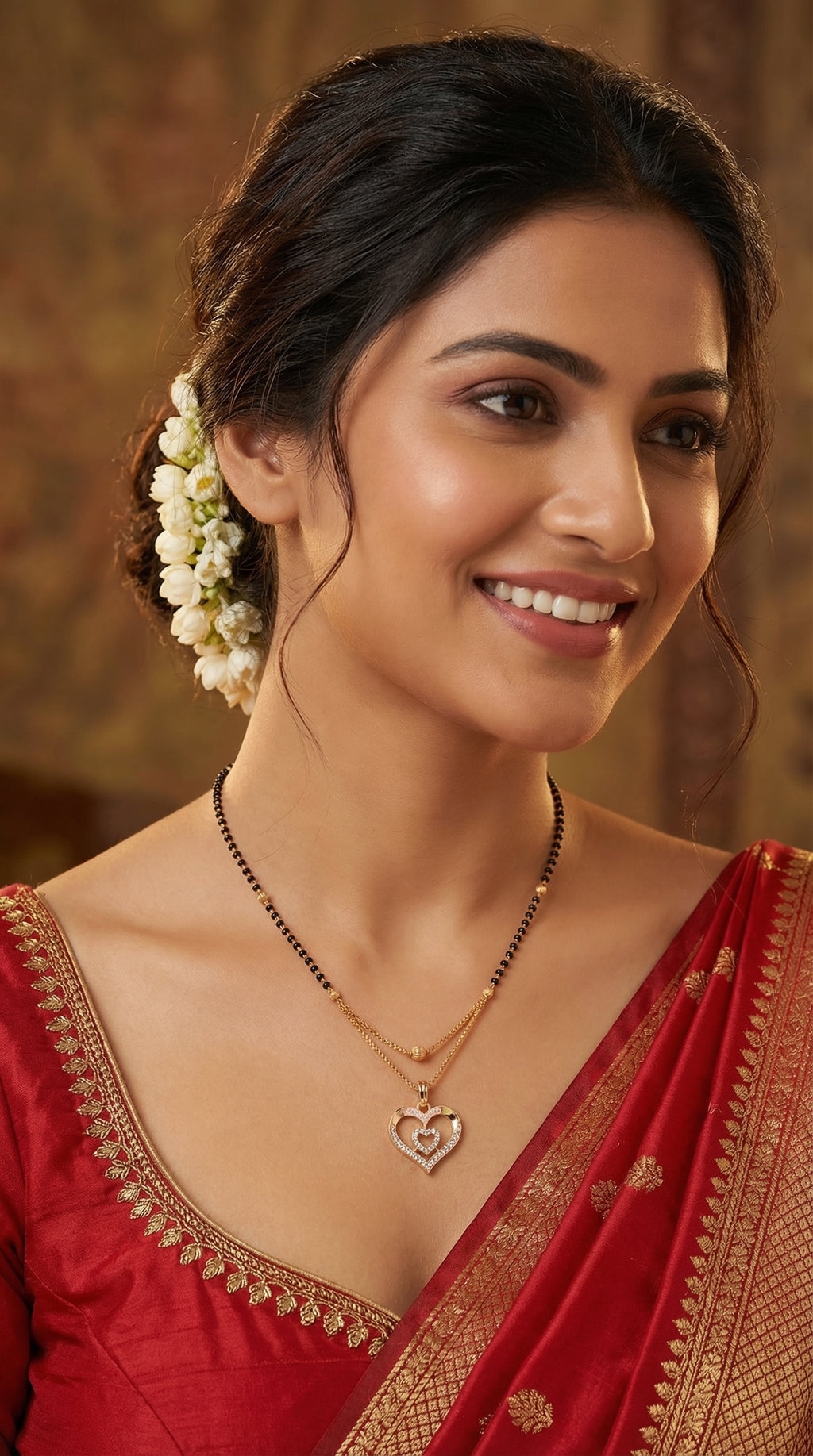 Royal Double Heart Mangalsutra Necklace