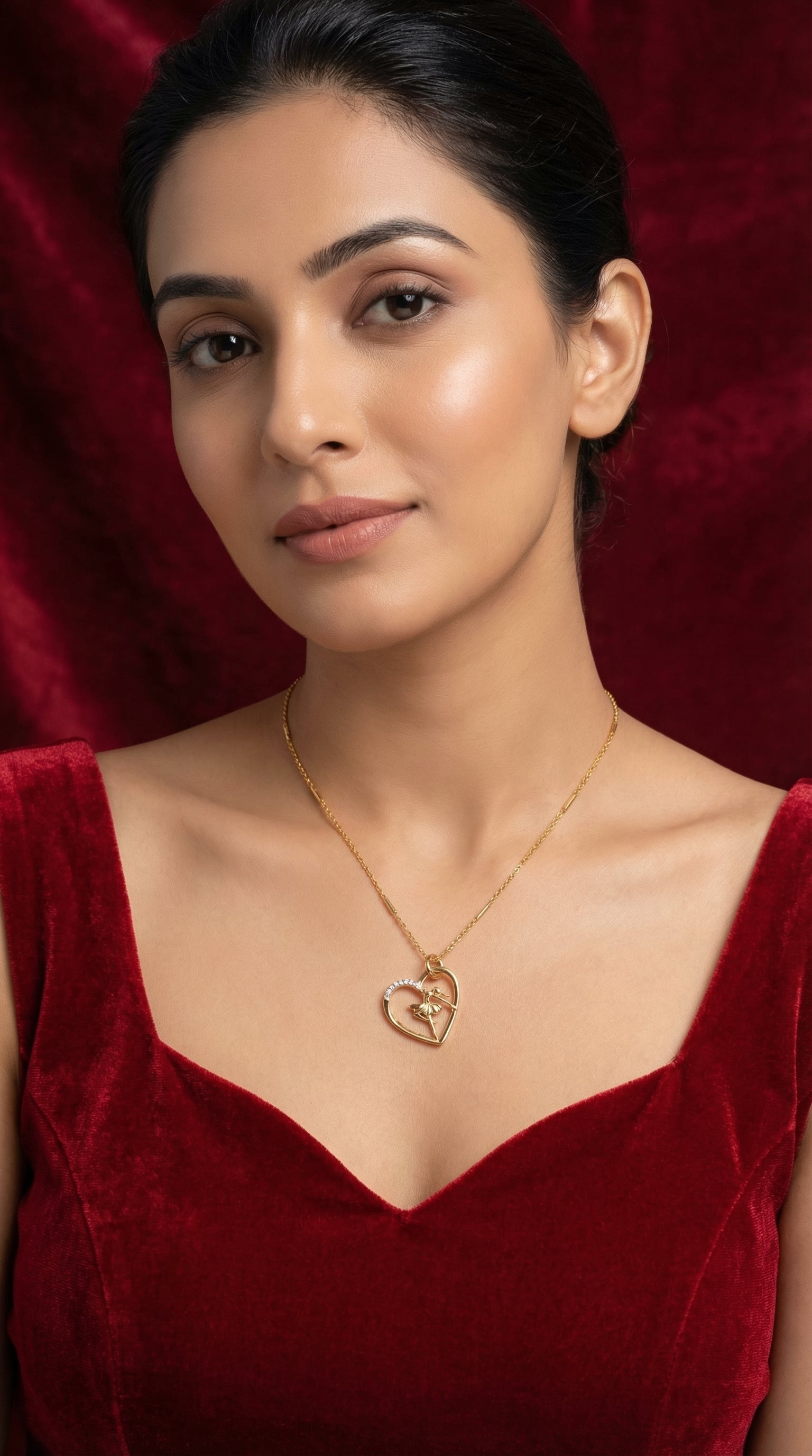 Butterfly Love Heart Pendant Necklace