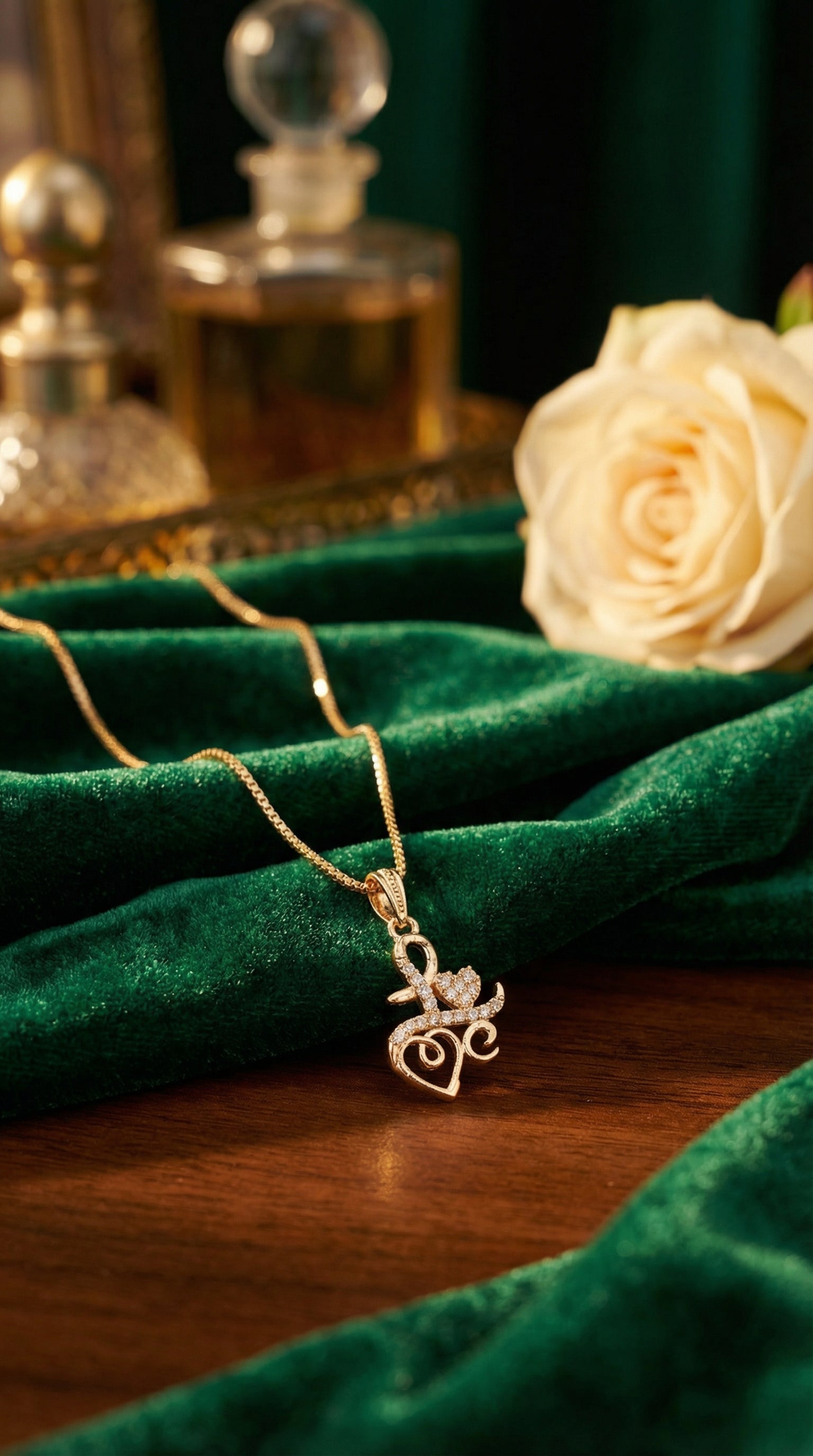 Elegant Love Charm Heart Pendant Necklace