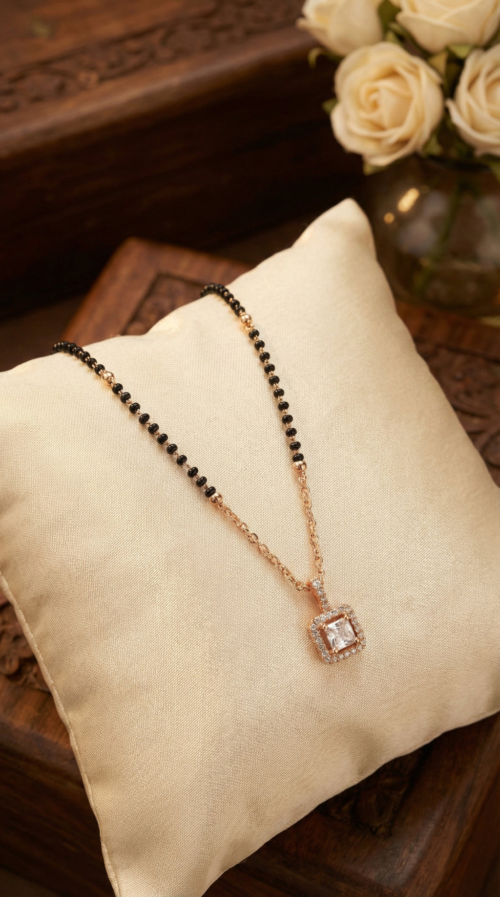 Celestia Square Crystal Mangalsutra