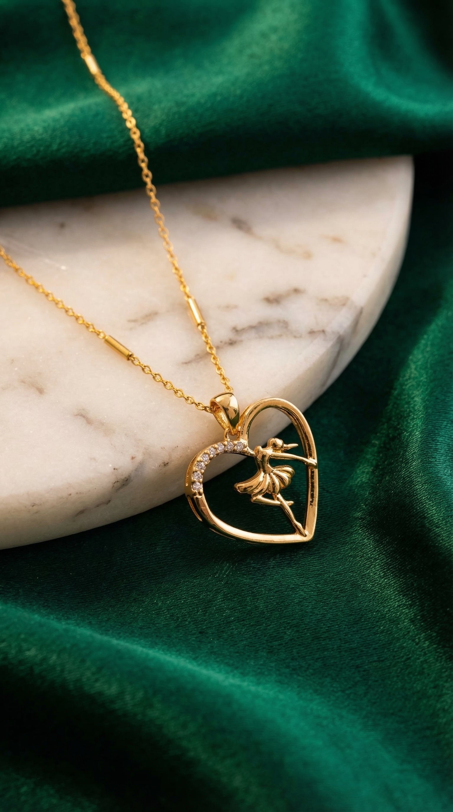 Butterfly Love Heart Pendant Necklace
