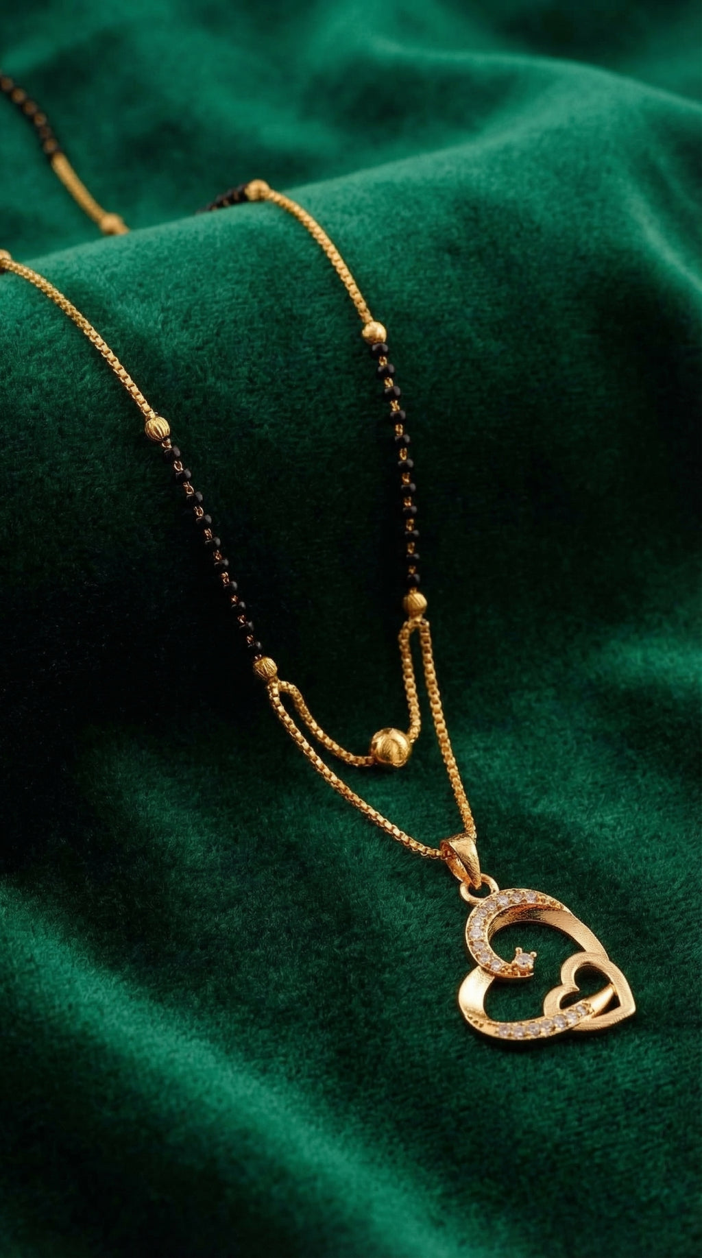 Royal Crown Heart Mangalsutra