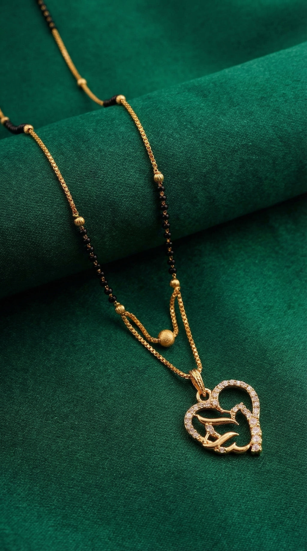 Elegant Heart Couple Mangalsutra
