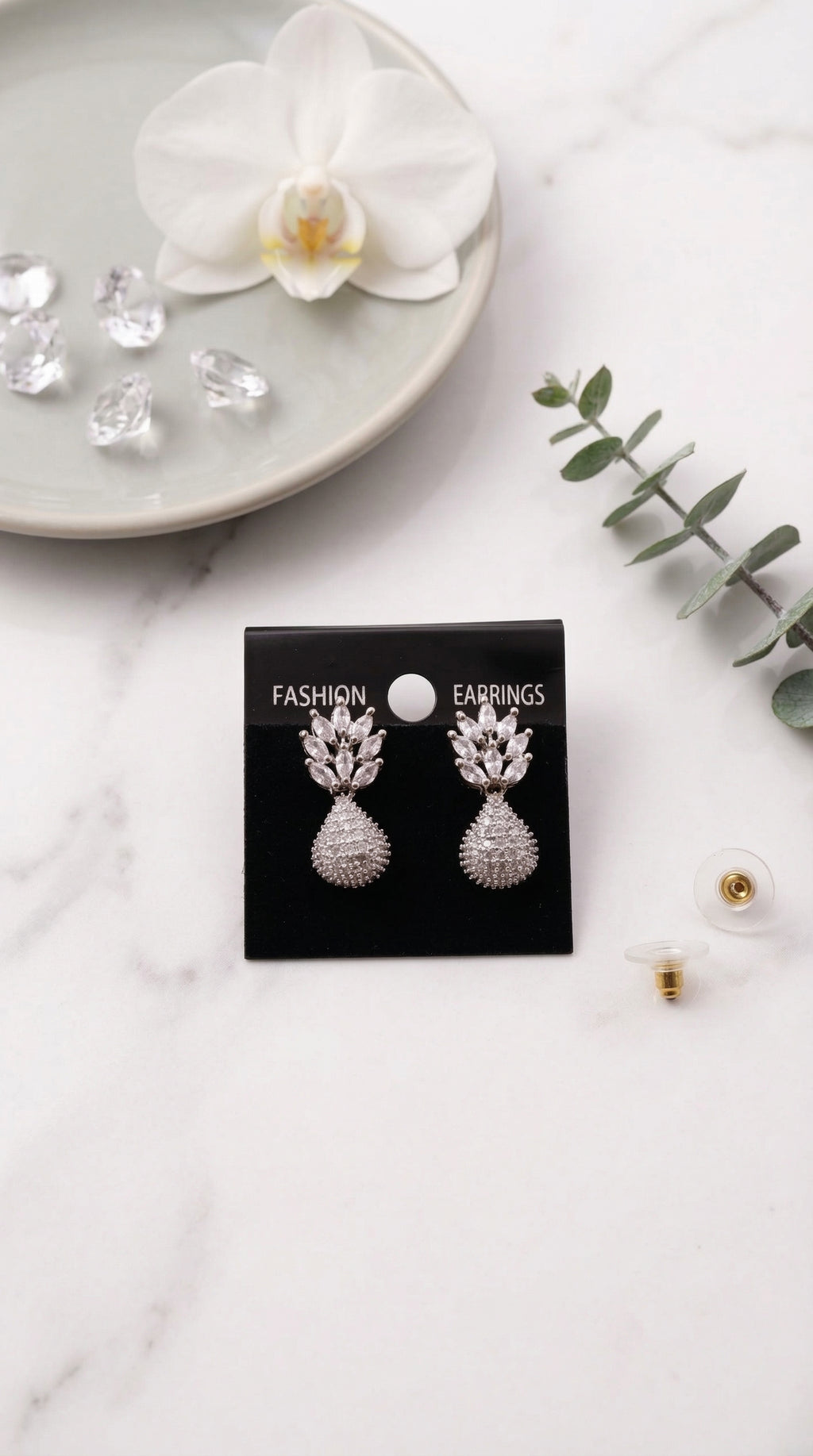 Elegant Crystal Teardrop Earrings
