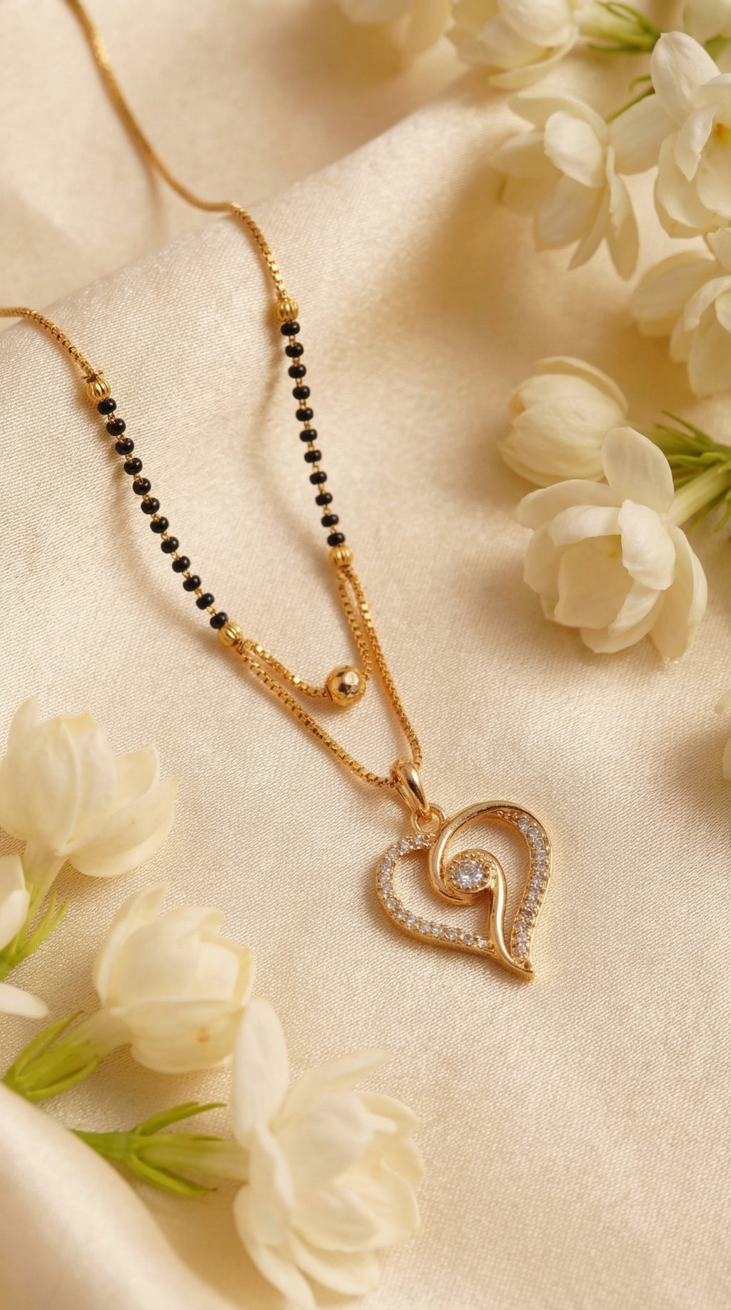 Elegant Twisted Heart Mangalsutra