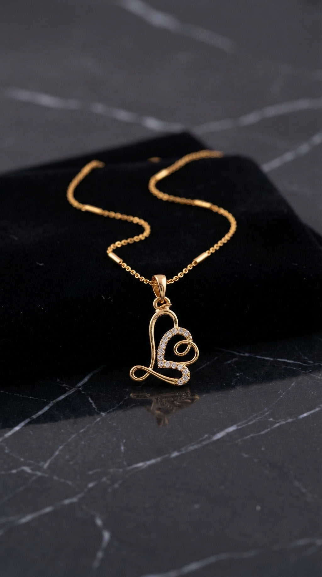 Elegant Love Script Pendant Necklace