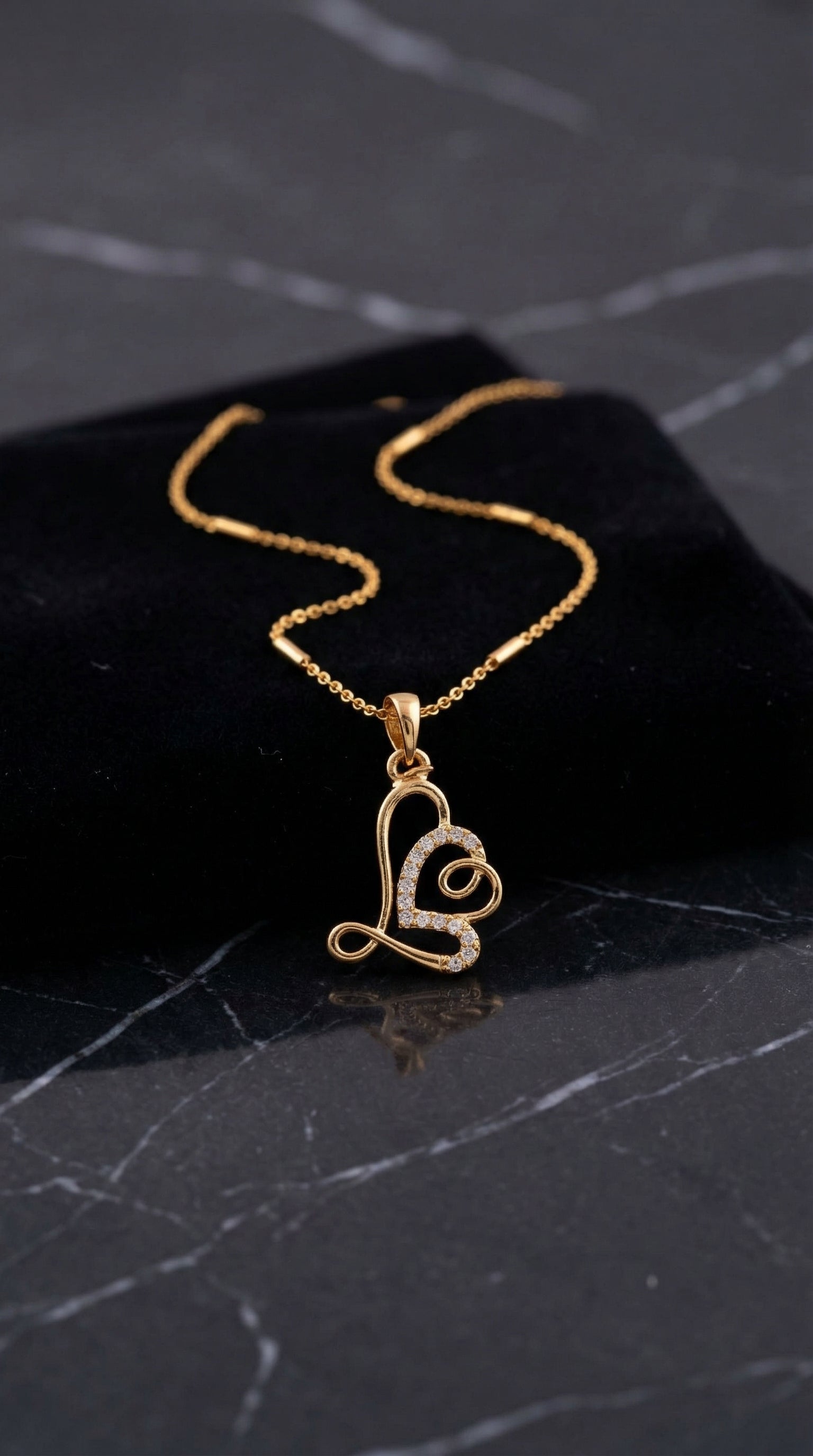 Elegant Love Script Pendant Necklace