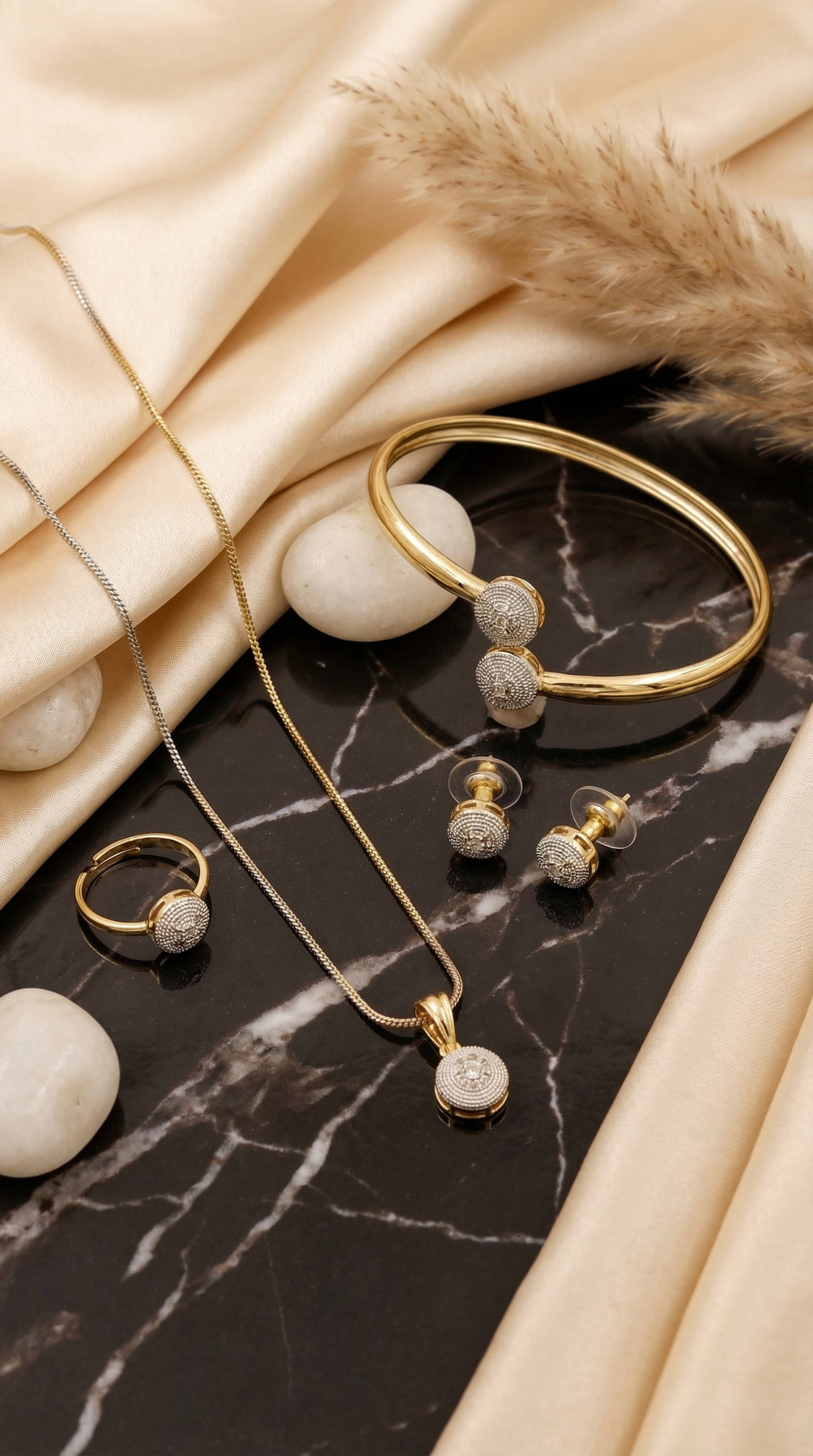 Luxury Crystal Disc Jewelry Set