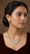 Royal Blossom Mangalsutra & Earrings Set