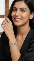Luxury Crystal Infinity Cuff Bracelet