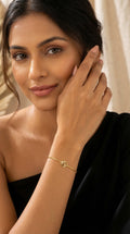 Elegant Gold Rose Charm Bracelet
