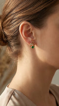 Emerald Swan Grace Stud Earrings