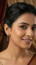 Floral Charm Tassel Drop Earrings