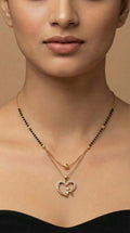 Elegant Twin Heart Mangalsutra Necklace