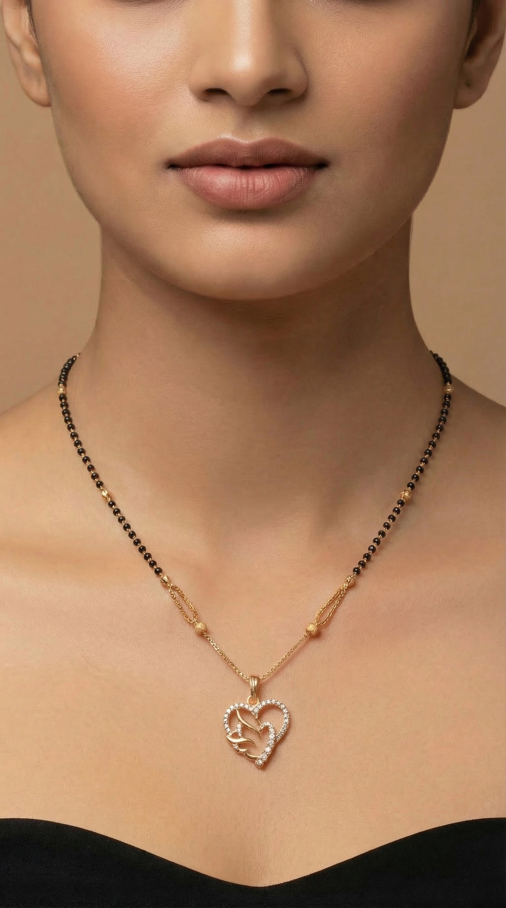 Elegant Heart Couple Mangalsutra