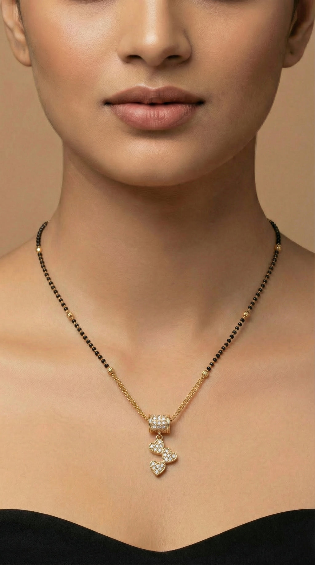 Trinity Love Crystal Mangalsutra