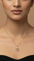 Elegant Mother & Baby Heart Pendant Necklace