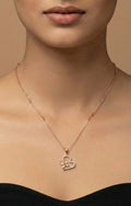 Elegant Butterfly Heart Crystal Pendant Necklace