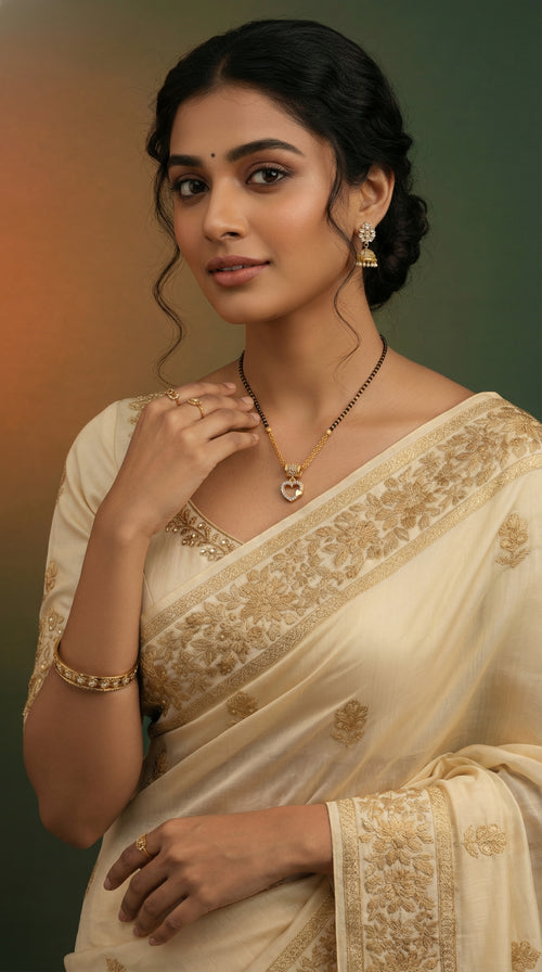 Amora Crystal Heart Mangalsutra