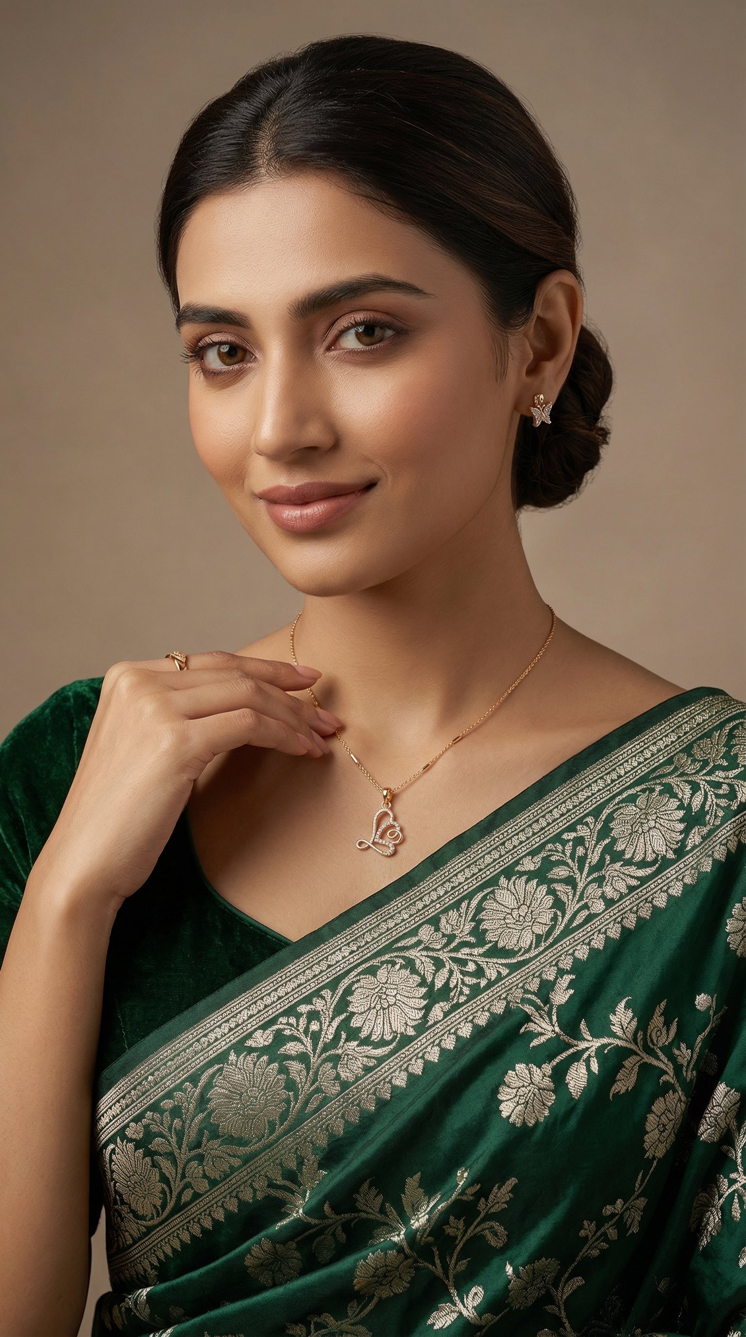 Elegant Love Script Pendant Necklace