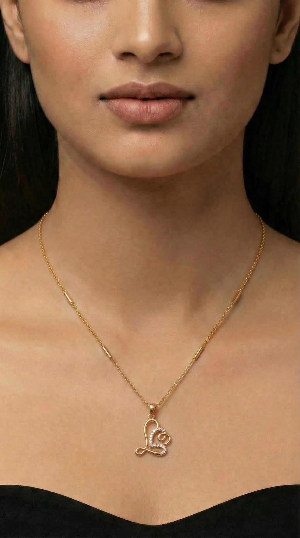 Elegant Love Script Pendant Necklace