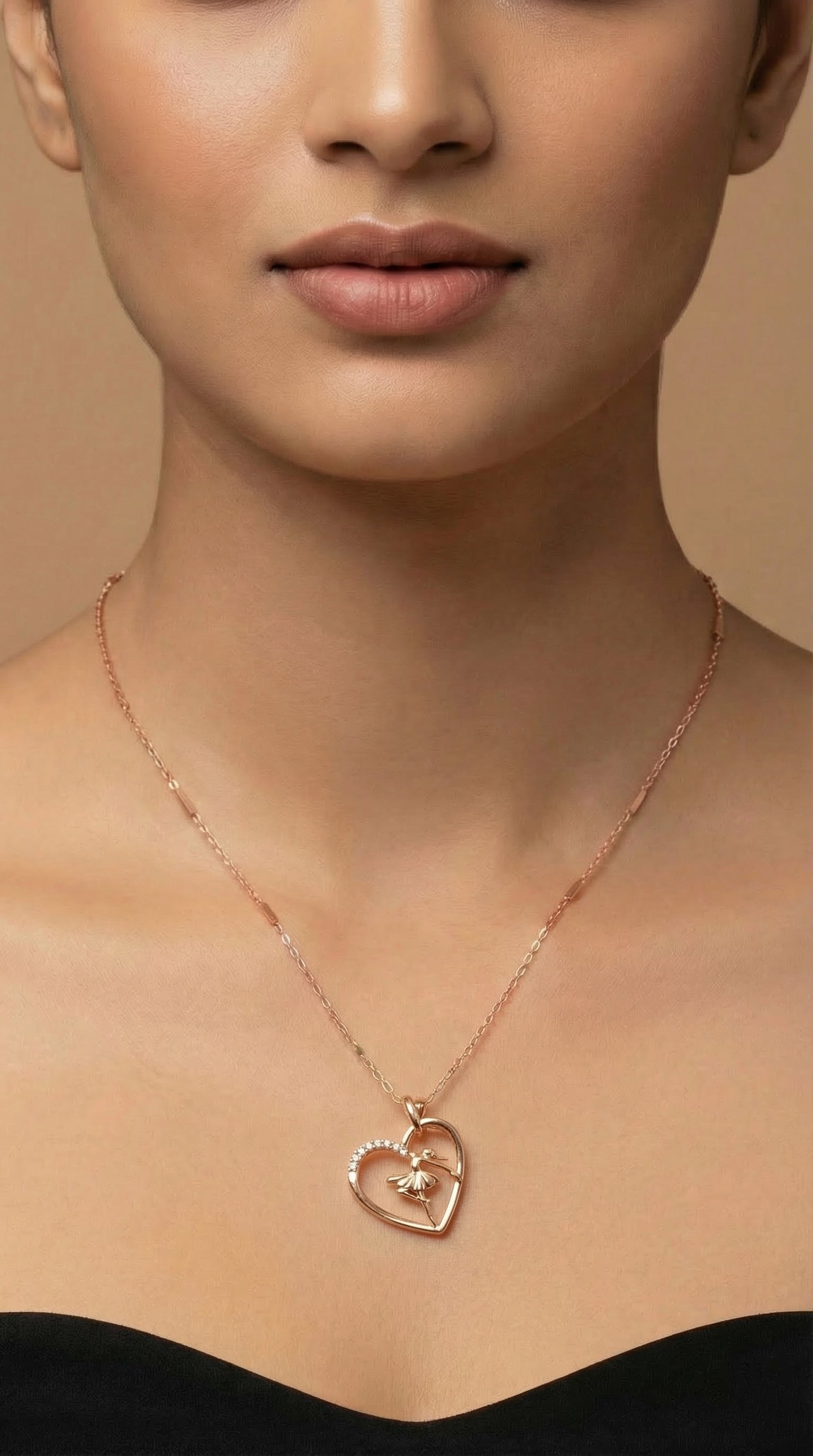 Butterfly Love Heart Pendant Necklace