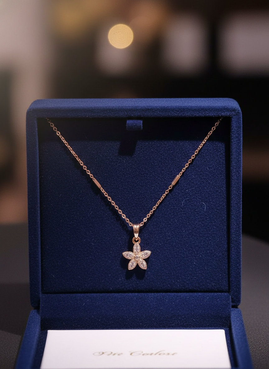Elegant Star Crystal Pendant Necklace