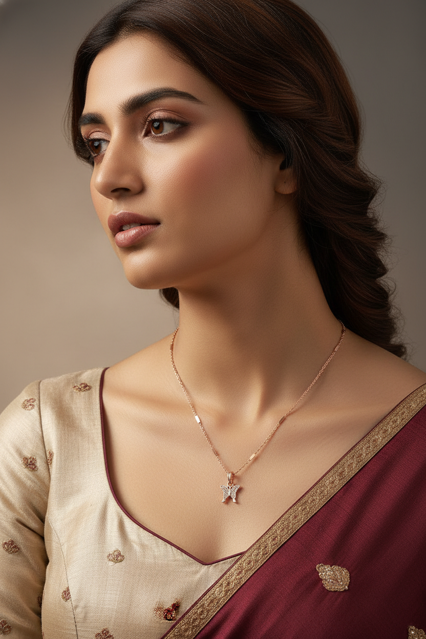 Ethereal Butterfly Pendant Necklace