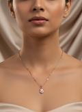 Crown Heart Charm Necklace